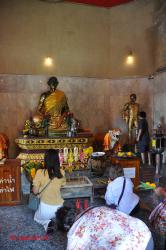 In the temple.